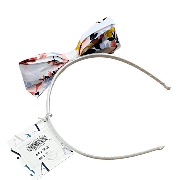 Janie and Jack Floral Fall Party Bow Headband For Girls NWT - Picture 2 of 3